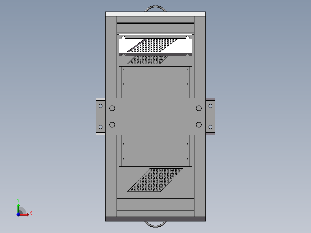 3D镜片裁片机床前视图