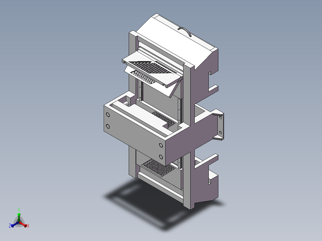 3D镜片裁片机床正等轴测图