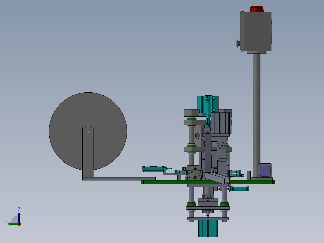 (新款)180铁盖四合一组立机左视图
