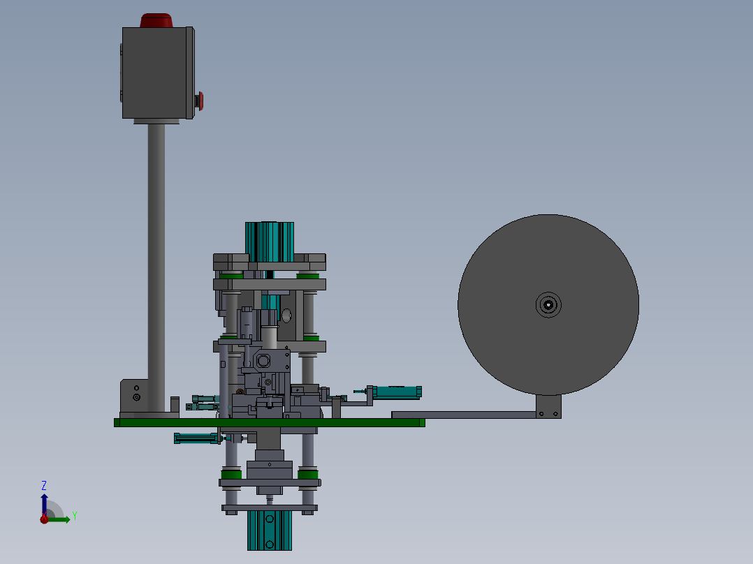 (新款)180铁盖四合一组立机右视图