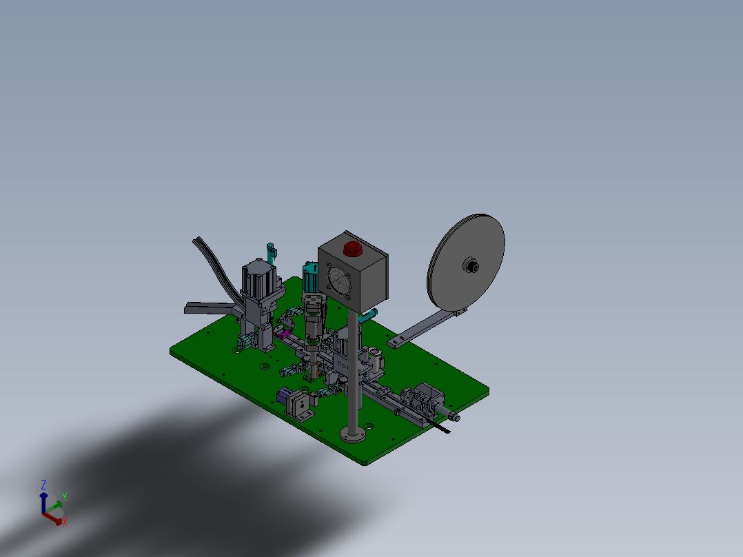 (新款)180铁盖四合一组立机正等轴测图