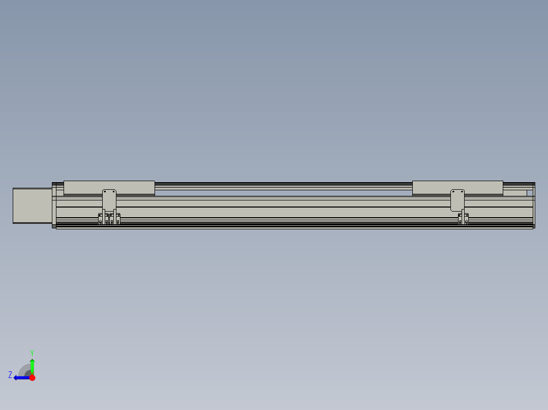 直线模组LHB21-L40-S850-R(B)设计图纸右视图