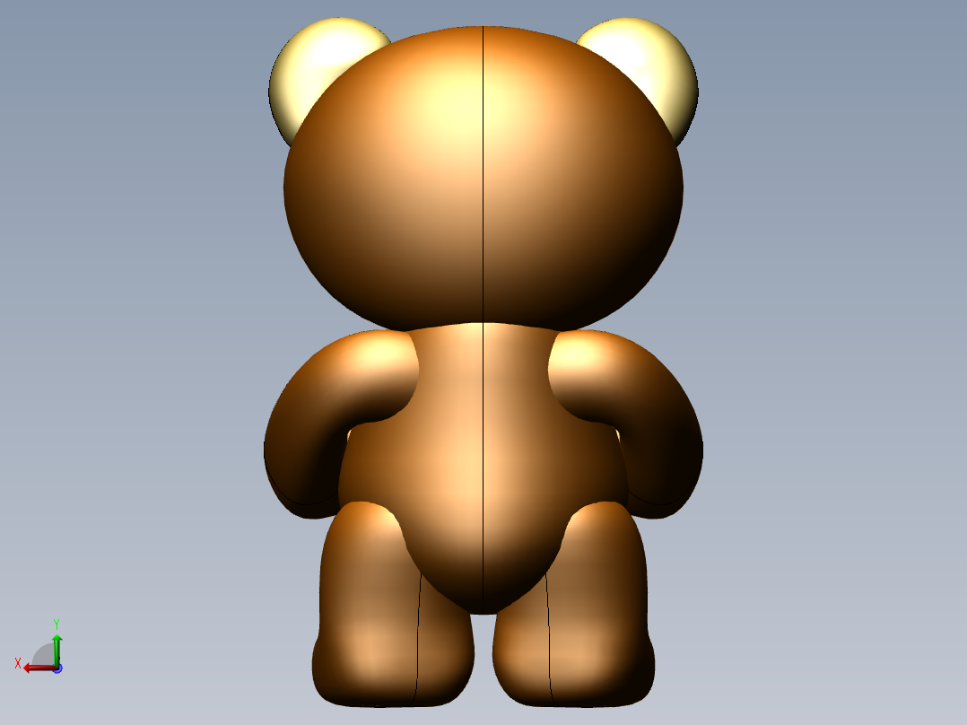 熊宝宝玩具后视图