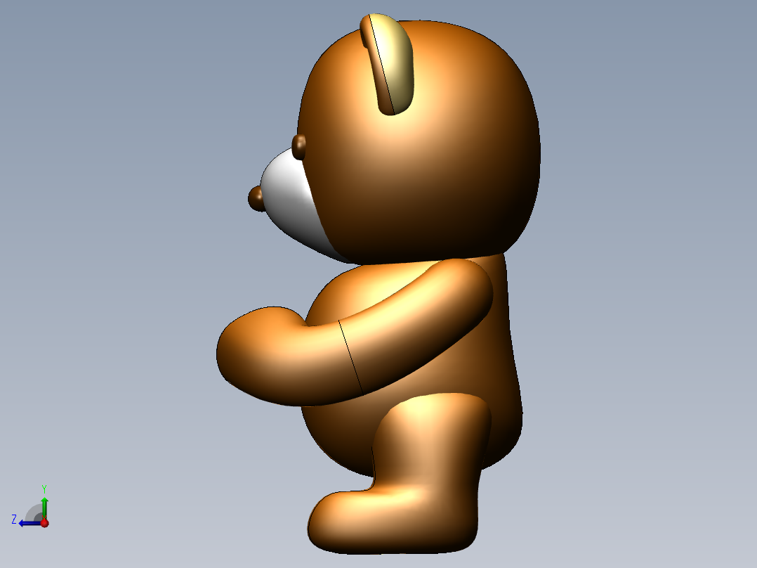 熊宝宝玩具右视图