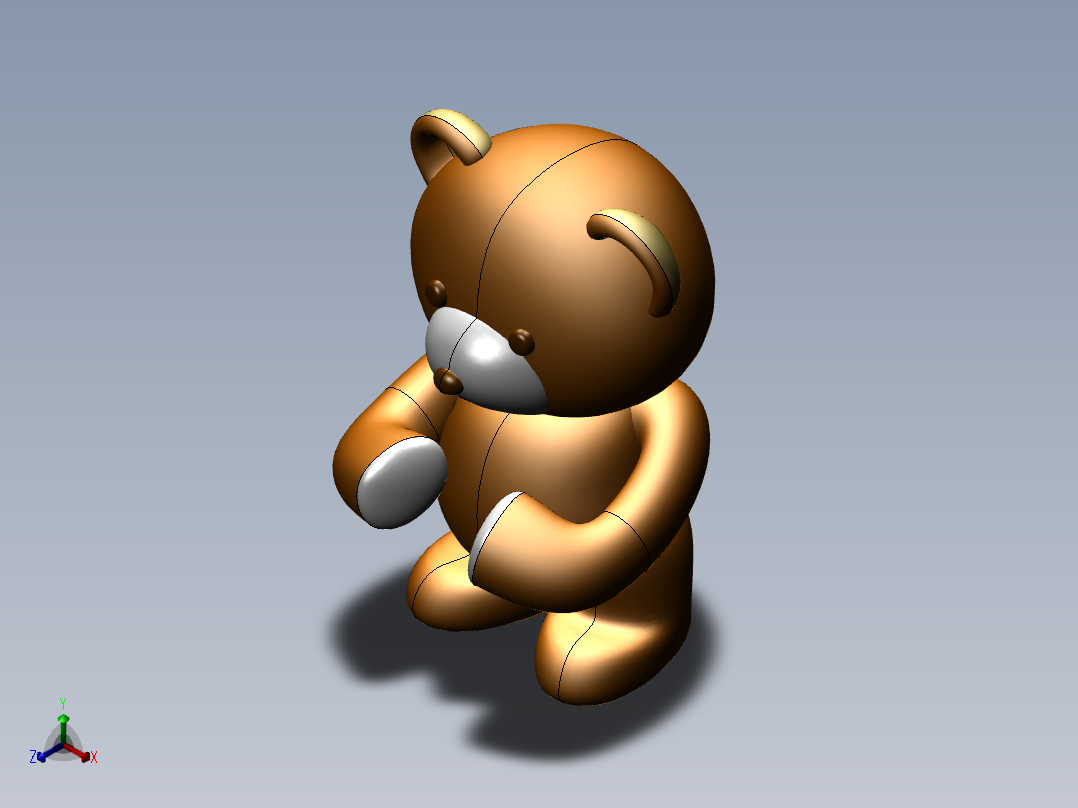 熊宝宝玩具正等轴测图