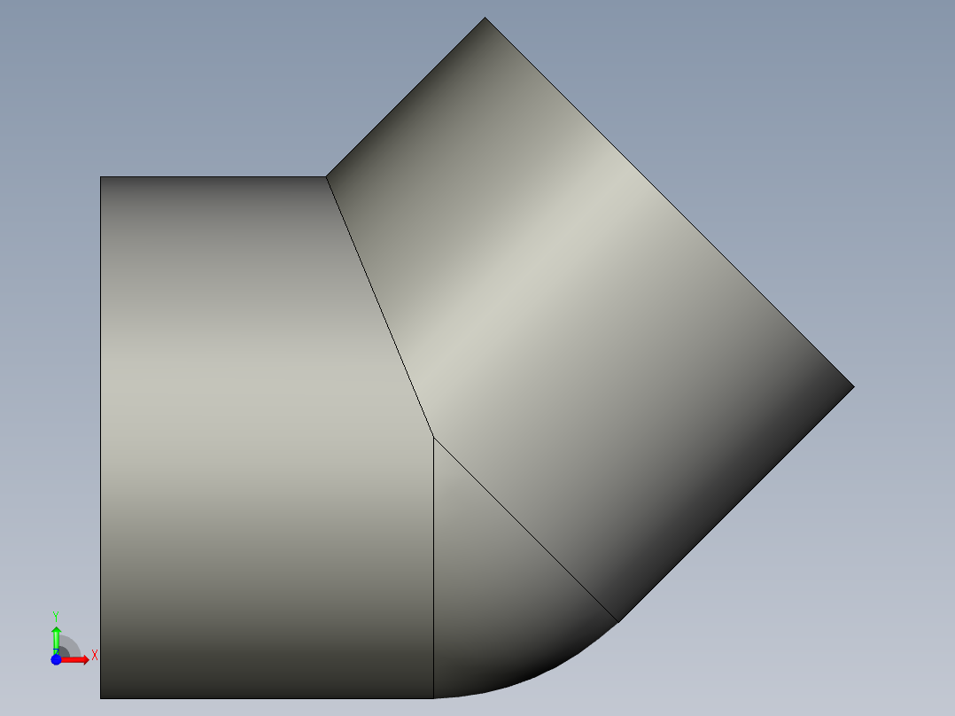 船舶管路系统SeaCor_45Elbow_SxS_37J117060_6in前视图