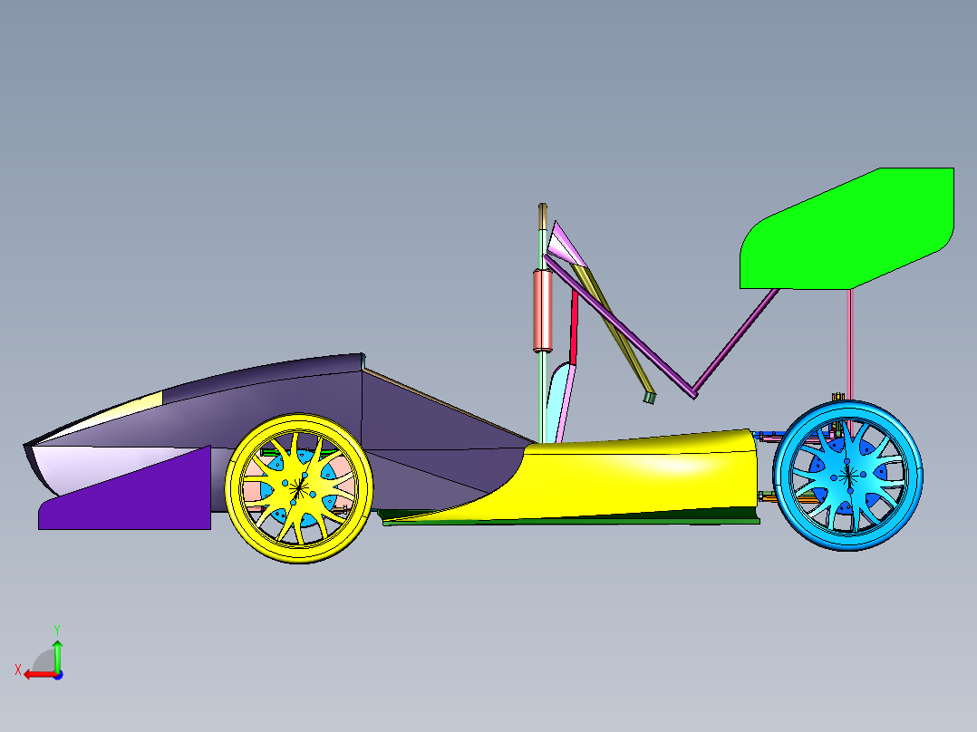 民间方程式汽车后视图