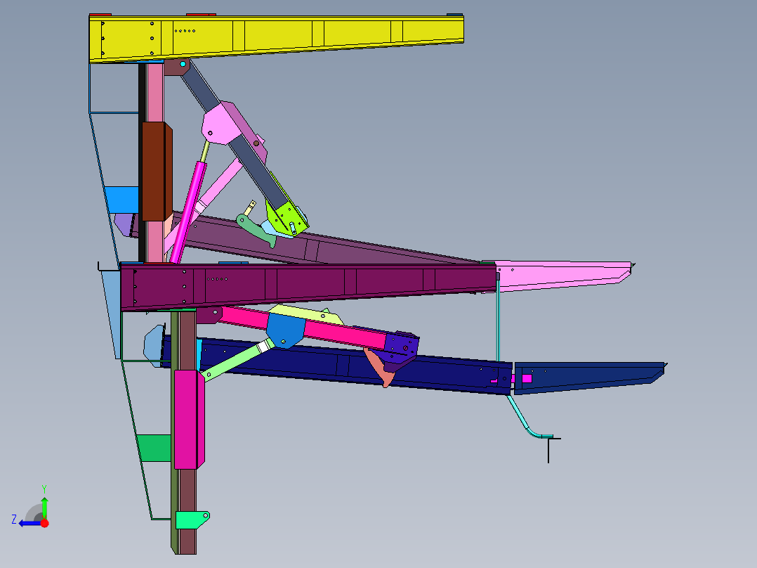 小别墅升降机械式立体子母车库右视图