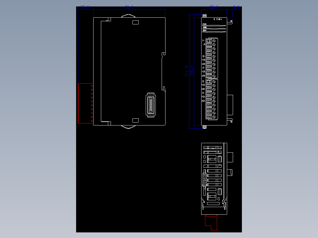 XL-E4DA外观尺寸图