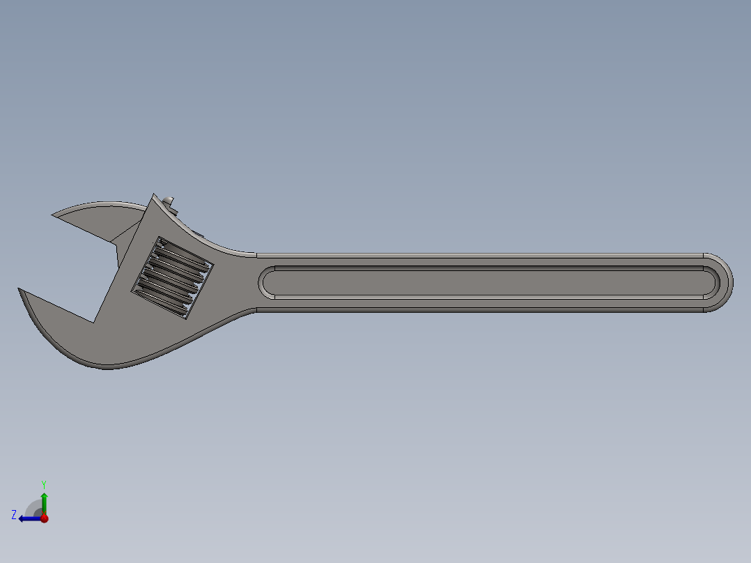 活口扳手右视图