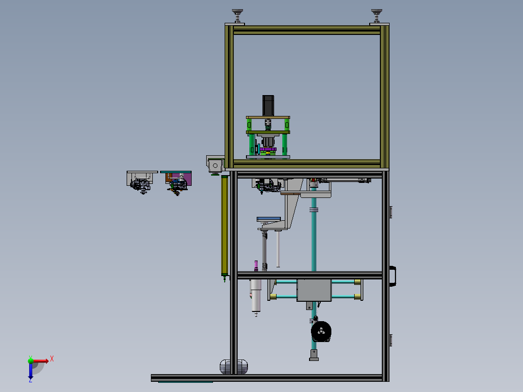 螺母自动锁紧机俯视图