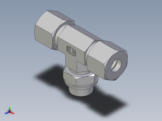 卡套式工业通用硬管接头EO_Adjustable_locknut_branch_tee_TEE10ZSRCF