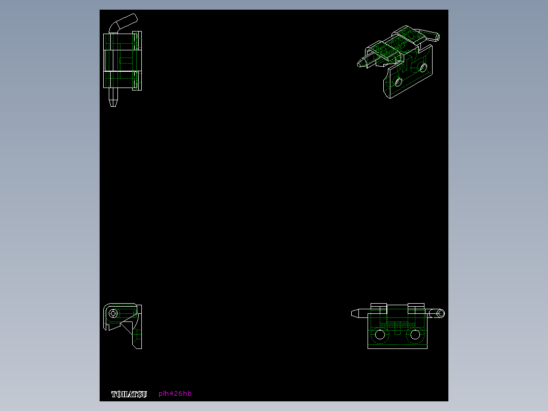 梢型鉸鏈(C)PLH-2D多系列多零件图纸模型
