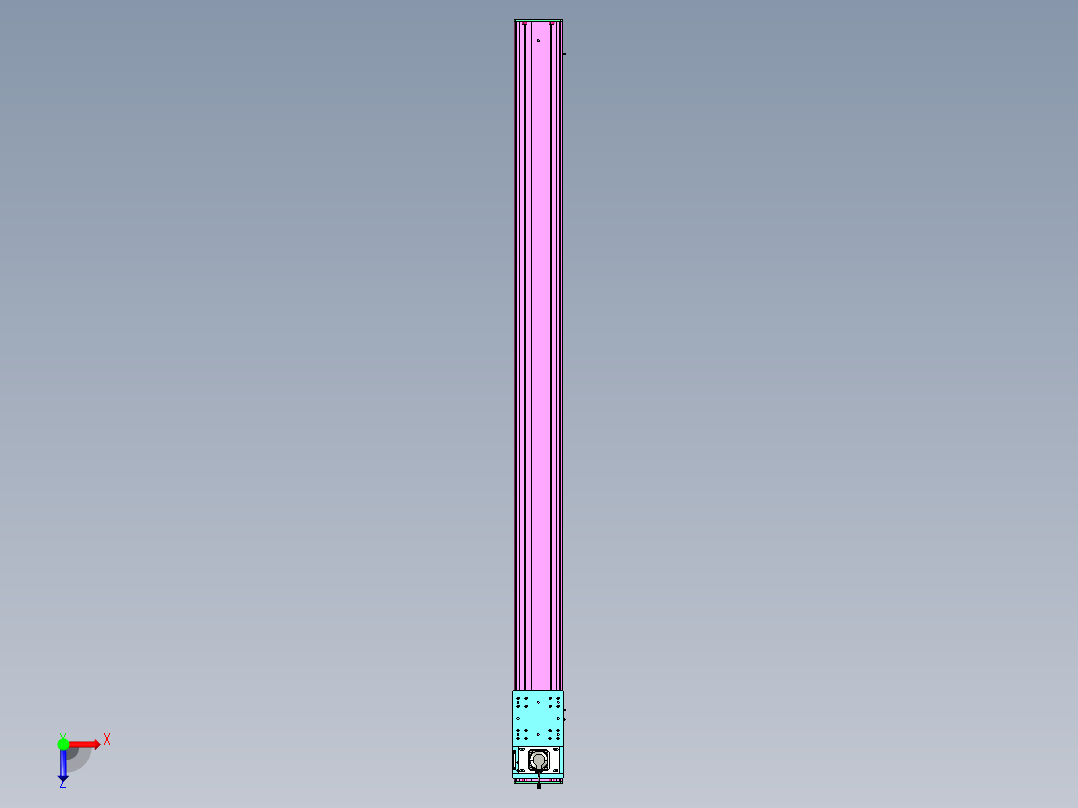 东锦齿条传动DH210G-L167-S2900-BU-减速机+P750W俯视图