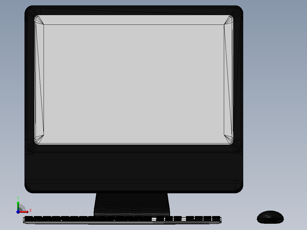 苹果电脑 3D模前视图