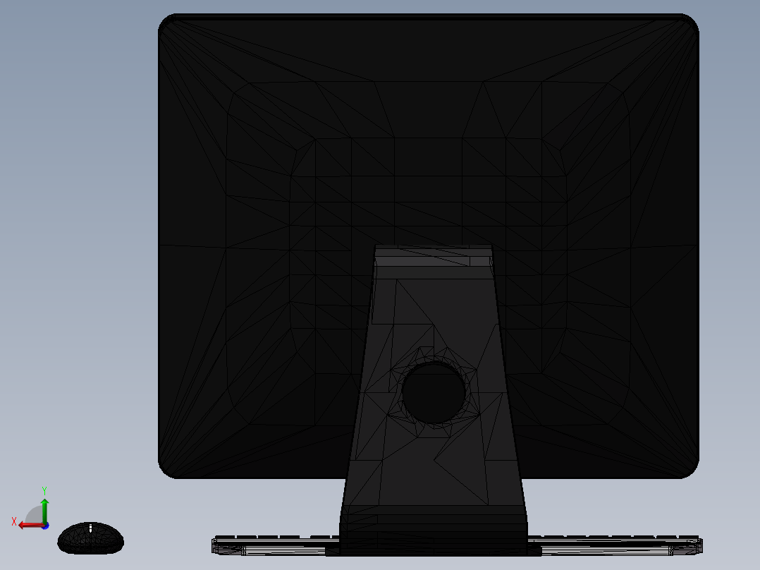 苹果电脑 3D模后视图