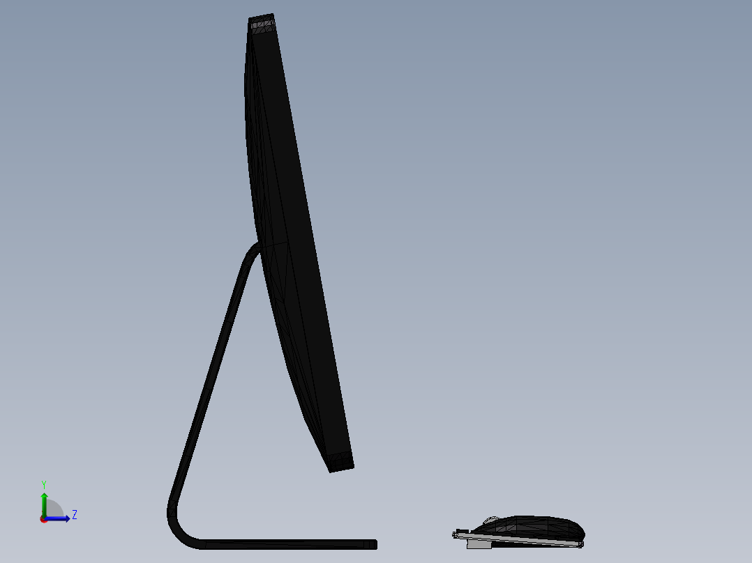 苹果电脑 3D模左视图