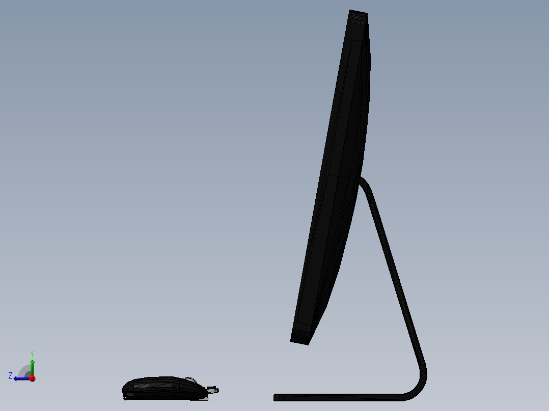 苹果电脑 3D模右视图