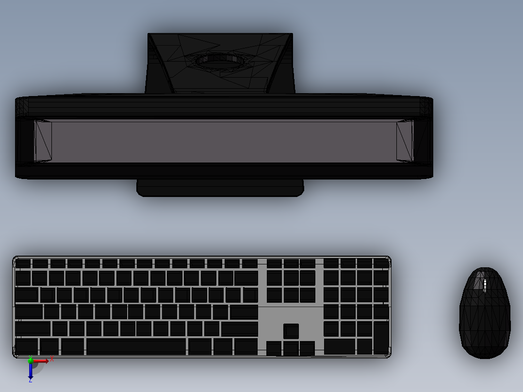 苹果电脑 3D模俯视图