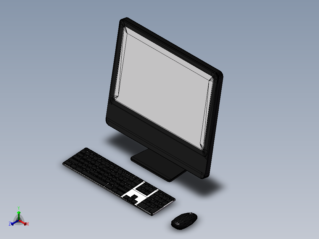 苹果电脑 3D模正等轴测图