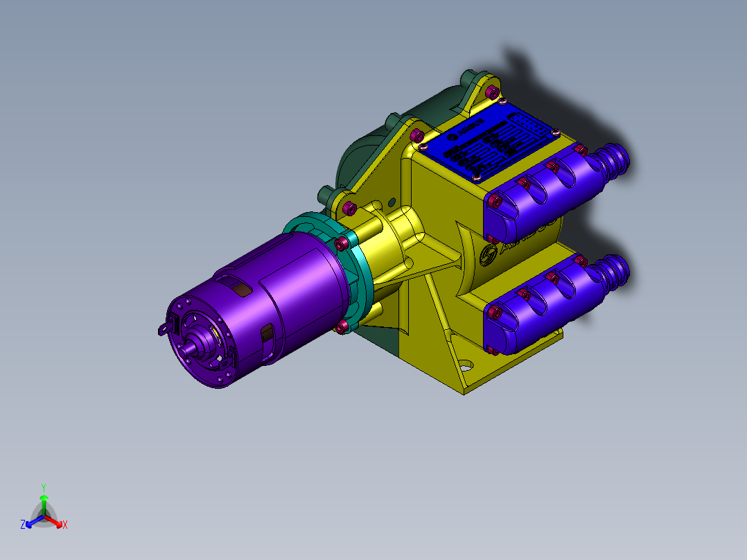 电机轴带动同步盘蠕动泵