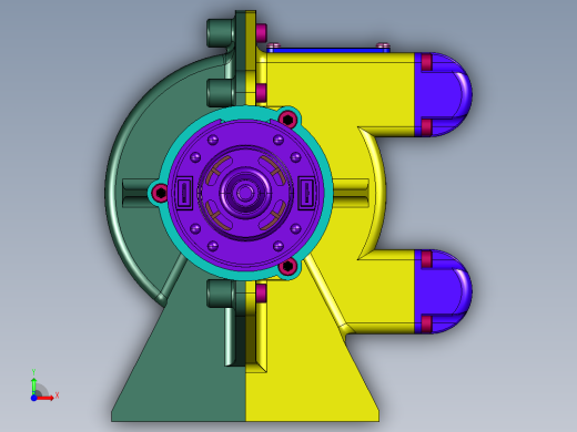 电机轴带动同步盘蠕动泵前视缩略图