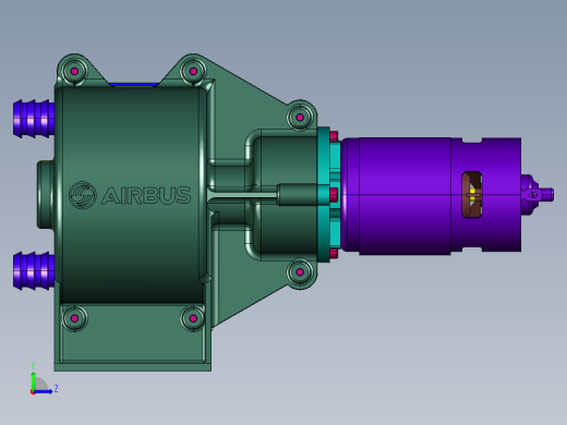 电机轴带动同步盘蠕动泵左视缩略图