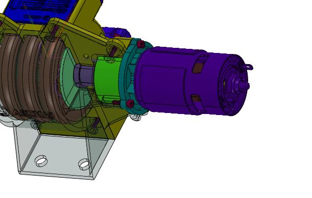 电机轴带动同步盘蠕动泵