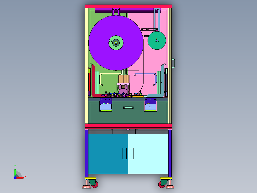 汽车多芯接插件插端子机前视图