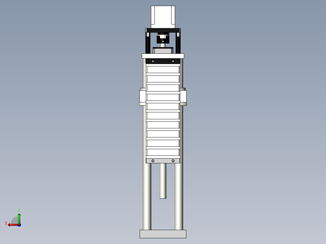 轴承套圈储料机械系统设计后视图