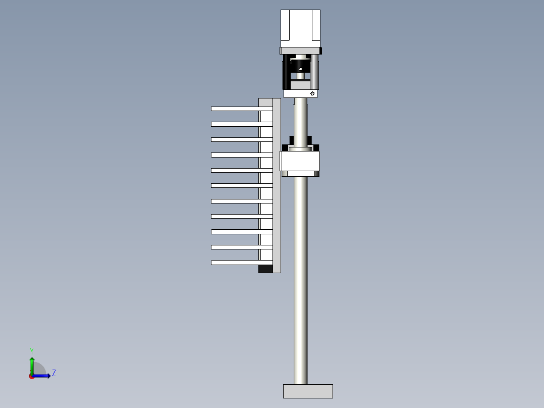 轴承套圈储料机械系统设计左视图