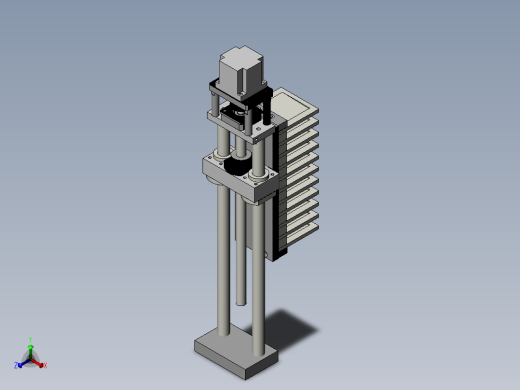 轴承套圈储料机械系统设计正等轴测缩略图