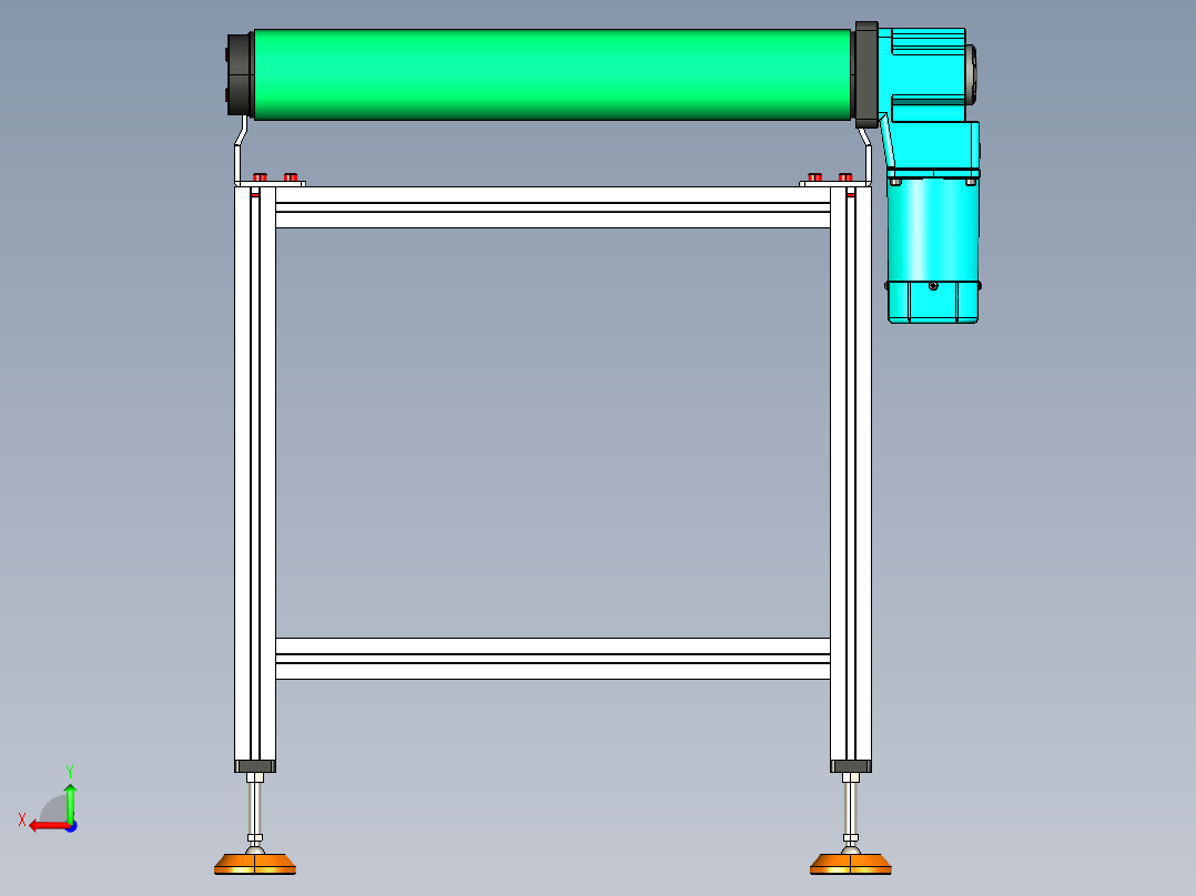LE-XC4080-左直连驱动重载皮带线-负载200kg后视图