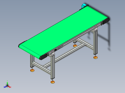 LE-XC4080-左直连驱动重载皮带线-负载200kg正等轴测缩略图