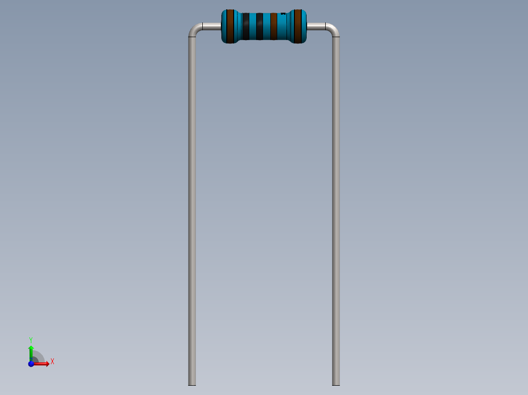 电容器 二极管 电阻器-Resistor 1K Ohm Blue前视图