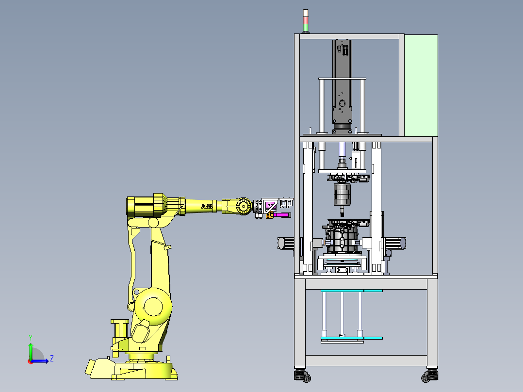汽车电机定子与转子自动组转机sw18左视图