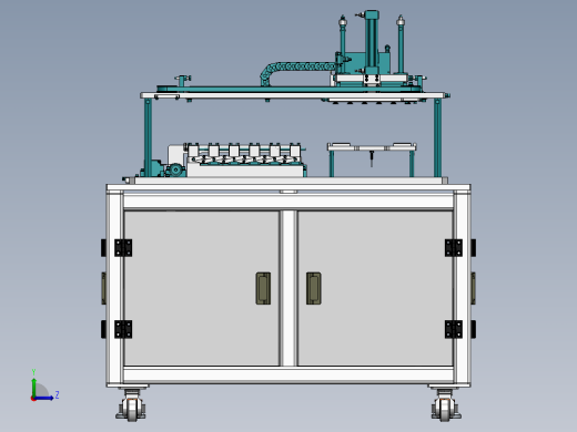 XY双向多点位置变距机构左视缩略图