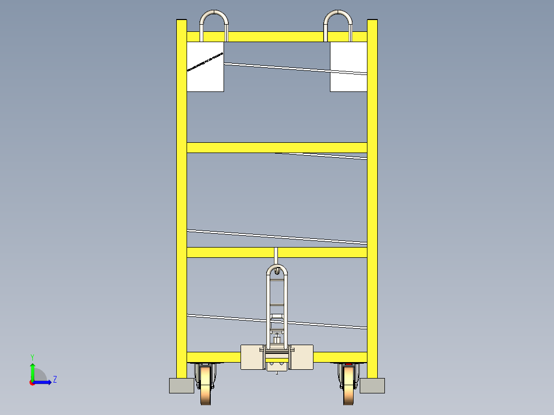 手推车小推车结构左视图