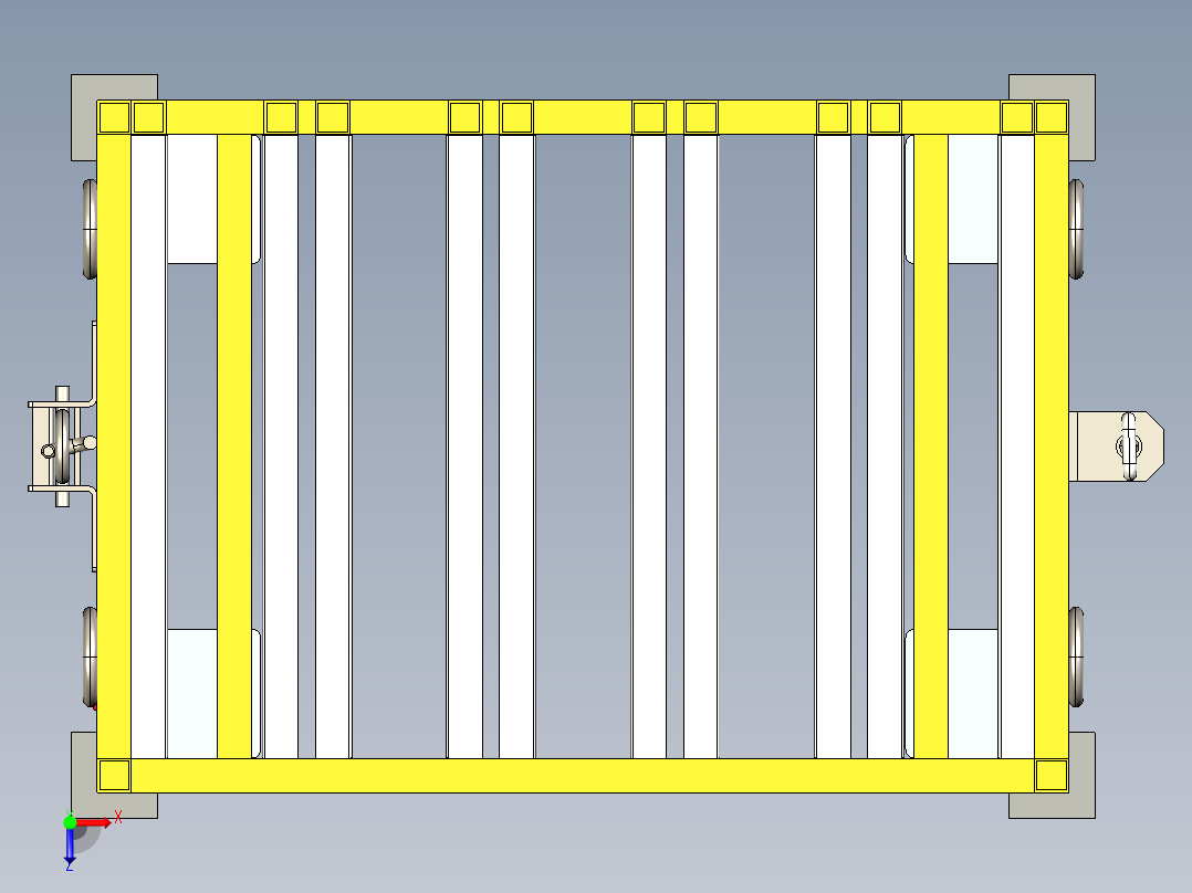 手推车小推车结构俯视图