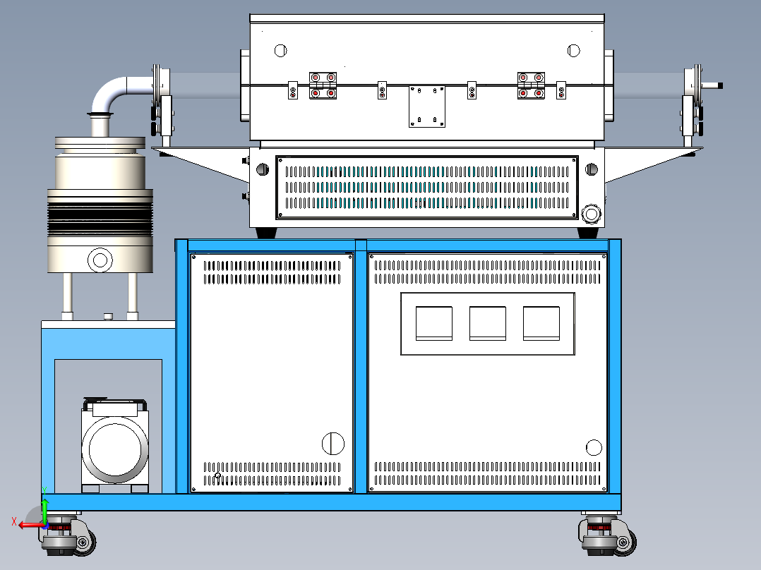高真空管式炉后视图