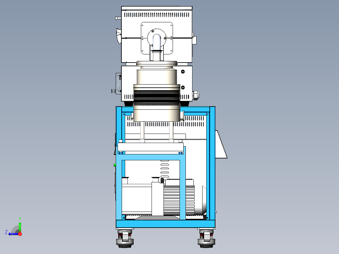 高真空管式炉右视图