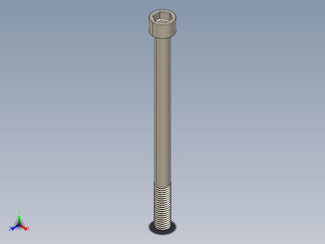 Screw_DIN_912_M10x140_A2.STEP公制内六角螺钉主视图