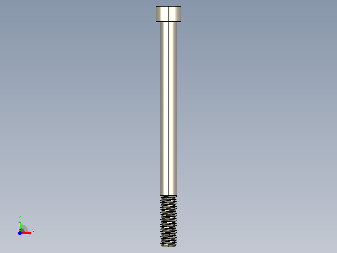 Screw_DIN_912_M10x140_A2.STEP公制内六角螺钉前视图