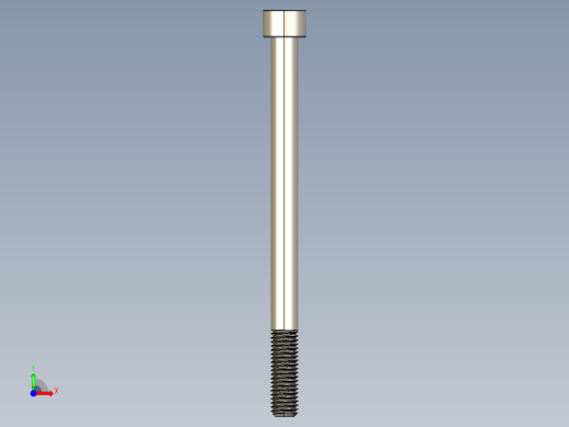 Screw_DIN_912_M10x140_A2.STEP公制内六角螺钉前视缩略图