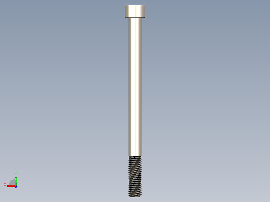 Screw_DIN_912_M10x140_A2.STEP公制内六角螺钉后视图
