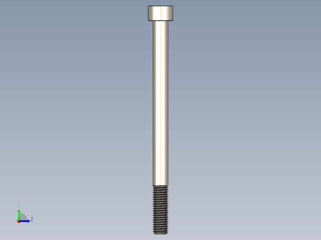 Screw_DIN_912_M10x140_A2.STEP公制内六角螺钉左视图