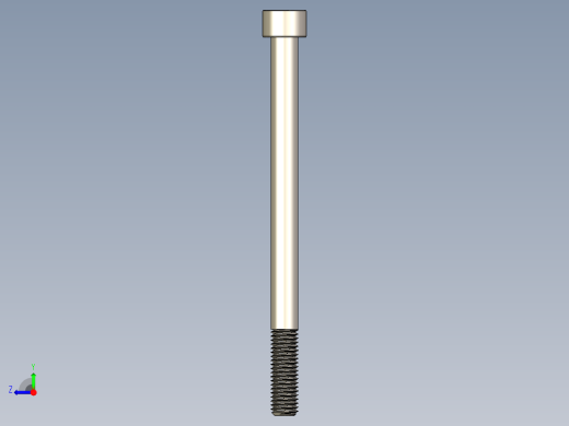 Screw_DIN_912_M10x140_A2.STEP公制内六角螺钉右视缩略图