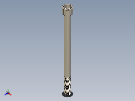 Screw_DIN_912_M10x140_A2.STEP公制内六角螺钉正等轴测缩略图