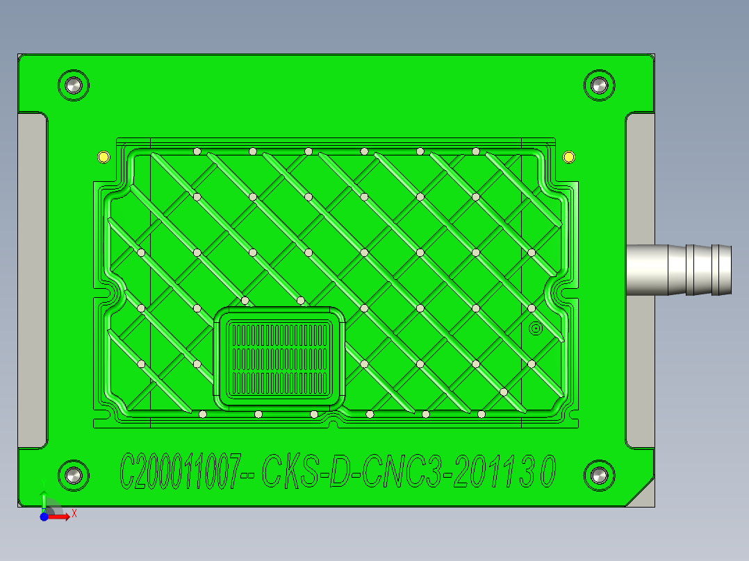 CKS-D-笔记本CNC工装夹具三维模型CNC3-201130前视图