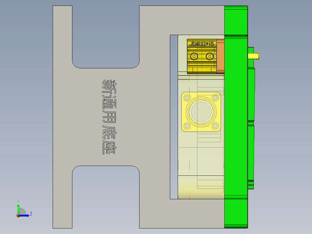 CKS-D-笔记本CNC工装夹具三维模型CNC3-201130左视图